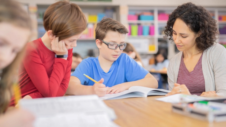 year 3 students studying from naplan books