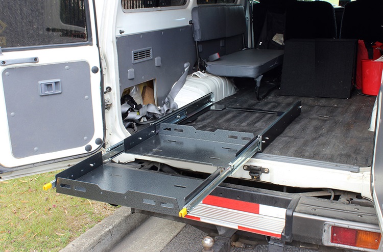 msa fridge slide in a truck